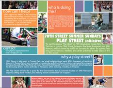 Summer Sundays 78th Street Play Street Initiative Flyer
